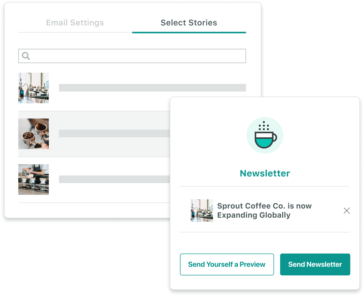Employee advocacy software enables sharing via newsletters