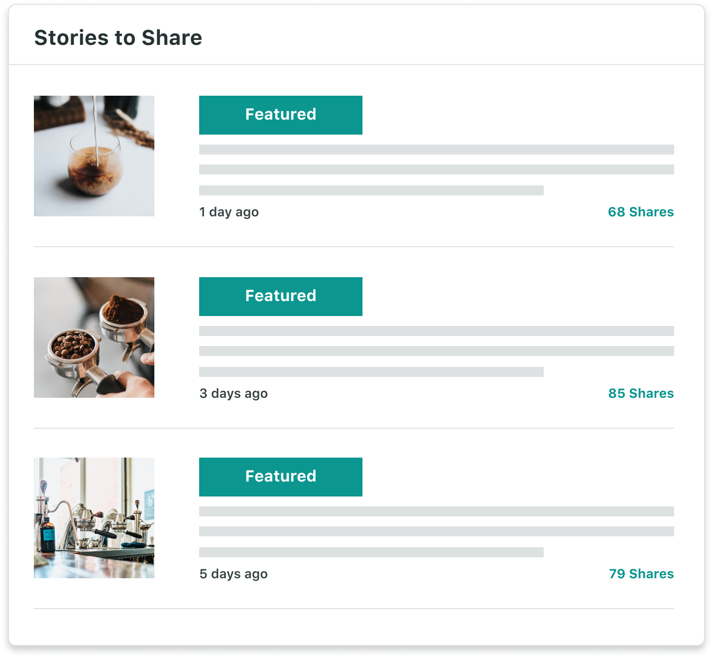 Com a ferramenta de advocacy, os funcionários podem sugerir conteúdo para compartilhar